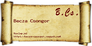 Becza Csongor névjegykártya