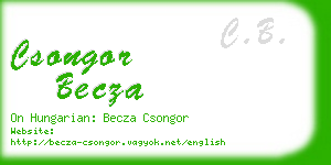 csongor becza business card